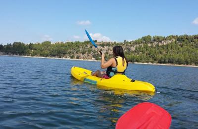 kayac al pantà de Guiamets