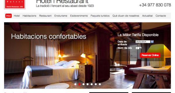 Redisseny web Hotel Hostal Sport