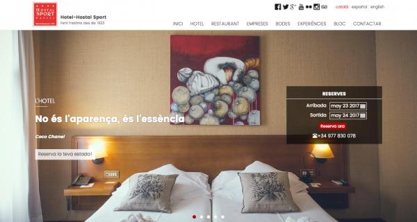 nueva web hotel hostal sport