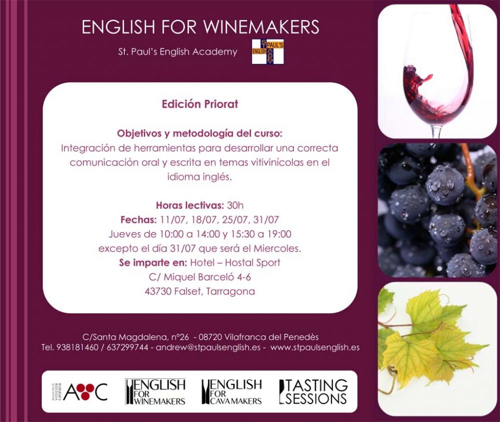 English for Winemakers Hotel Hostal Sport