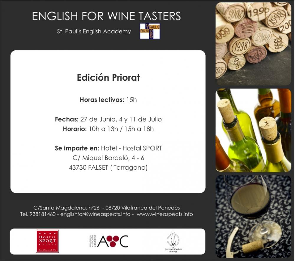 “English for wine tasters” a l’Hotel-Hostal Sport