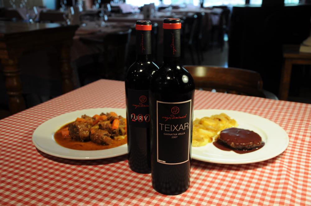 Maridaje con vinos de Vinyes Domènech en el restaurante Sport del Priorat Maridaje con vinos de Vinyes Domènech en el restaurante Sport del Priorat
