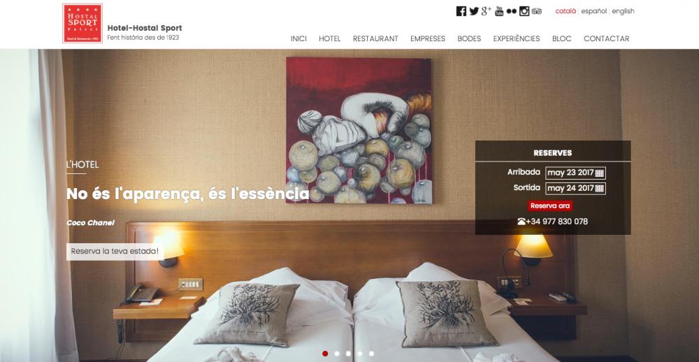 nova web hostal sport